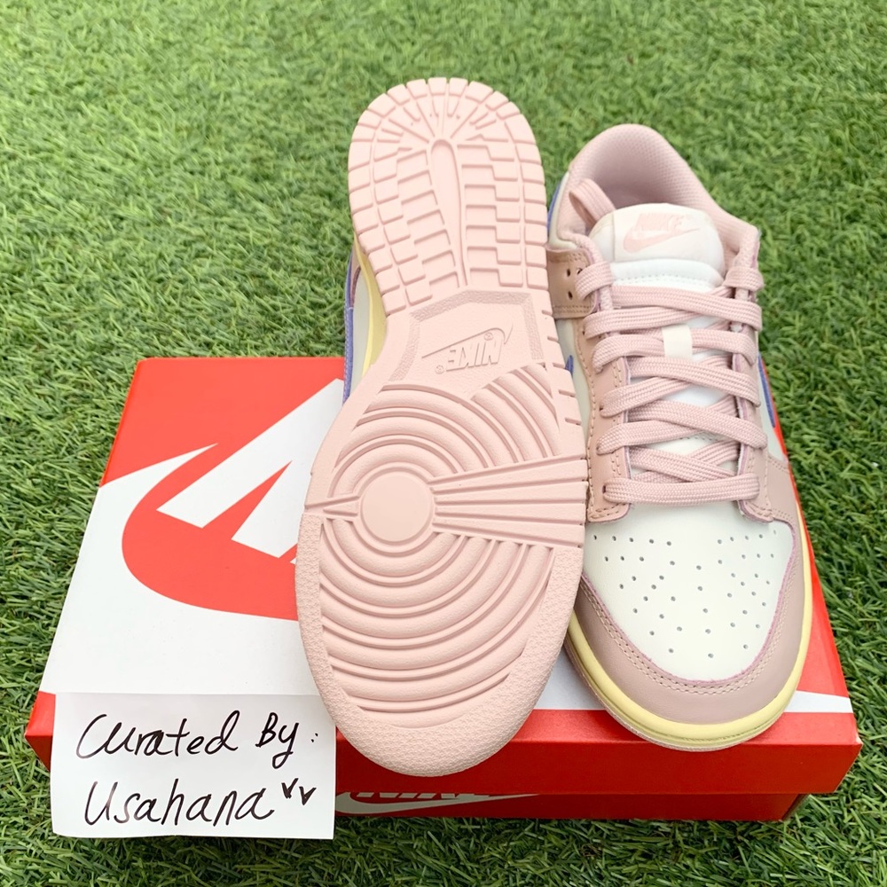 Nike Dunk low White pastel pink shoes (big kids) - Picture 4 of 5